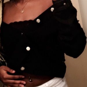 Black jean ripped jacket!